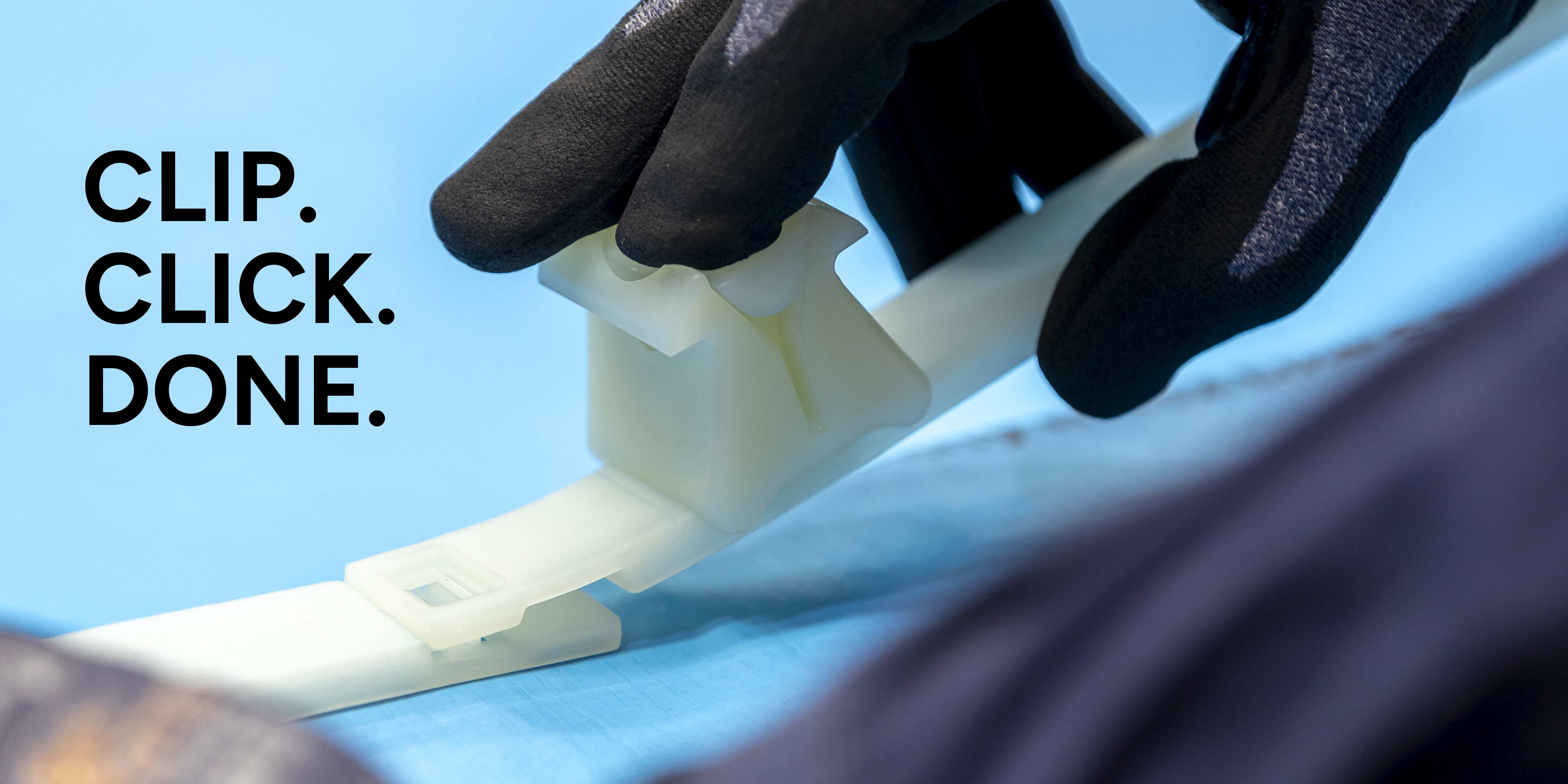 RES-EASE® Fixing Clips for Speed Deck Ultra® Installation CLIP CLICK DONE